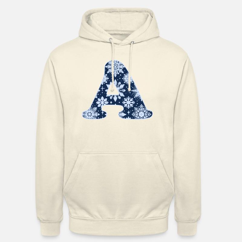 Lettre A Flocons de neige - Sweat-shirt à capuche unisexe - vanille