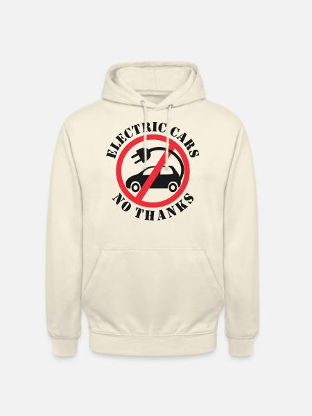 Auto elettriche No grazie - Felpa con cappuccio unisex - milkshake