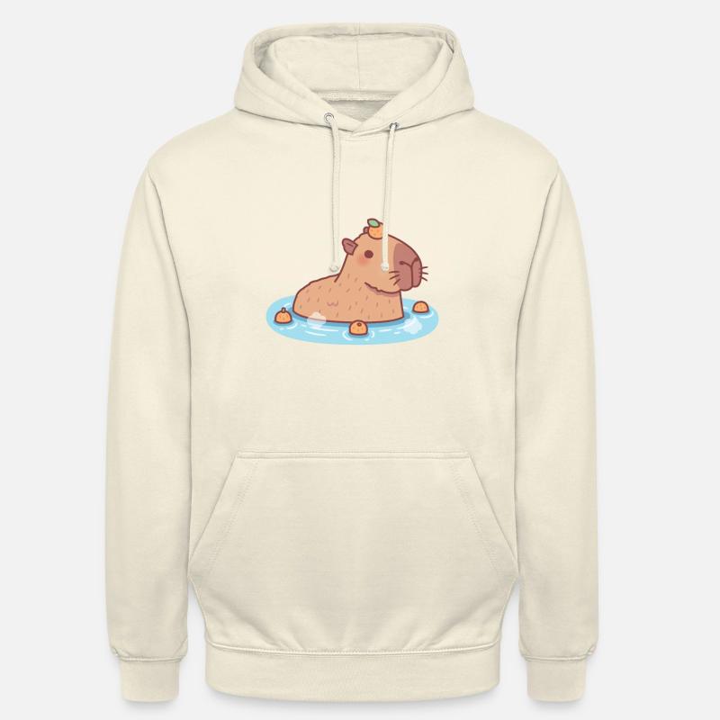 Mignon Capybara Chilling Dans la source chaude Sweat-shirt à capuche unisexe