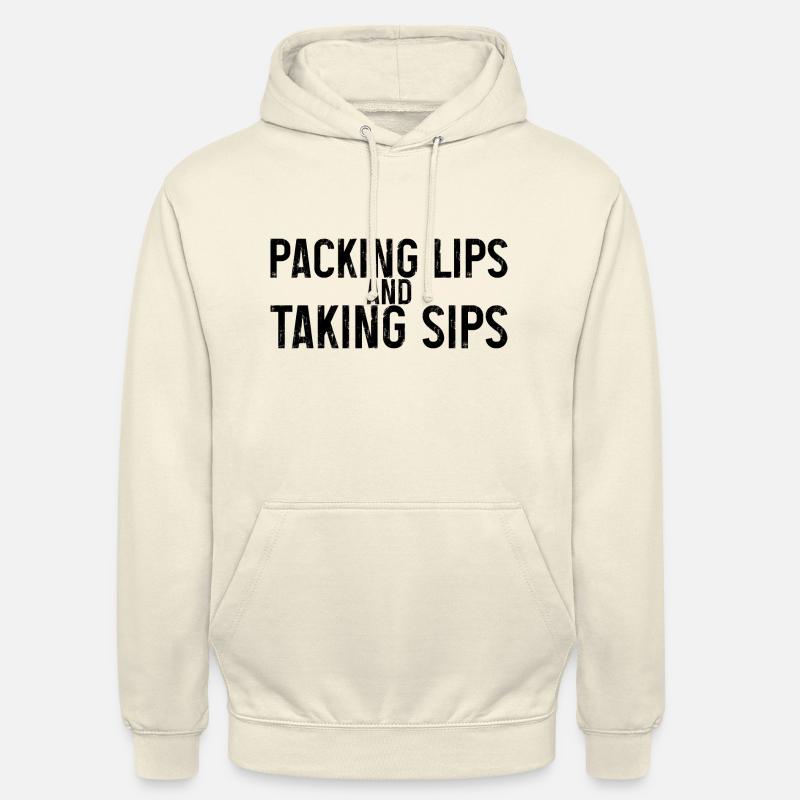 Packing Lips And Taking Sips - Unisex Hoodie - Vanille-Milchshake