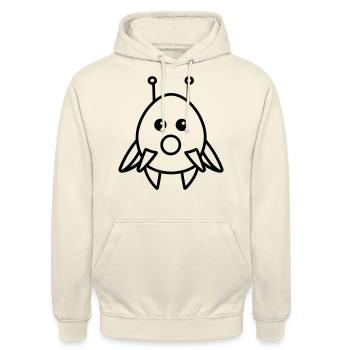 flying saucer - Unisex Hoodie - vanilla - Front - Alina (178cm) & Michal (187cm)