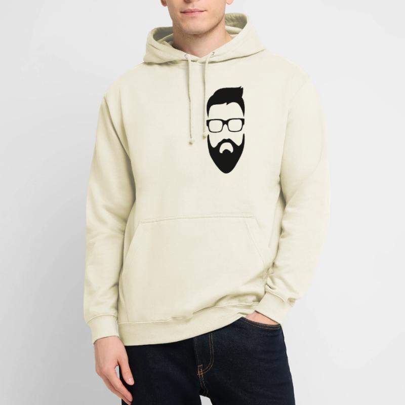 Bart Brille Mann Vollbart Geschenk Geschenkidee Unisex Hoodie