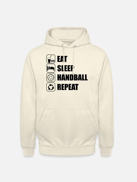 Eat,sleep,handball,repeat - Unisex Hoodie - vanilla