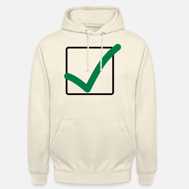 haekchen_02 - Sweat-shirt à capuche unisexe - vanille
