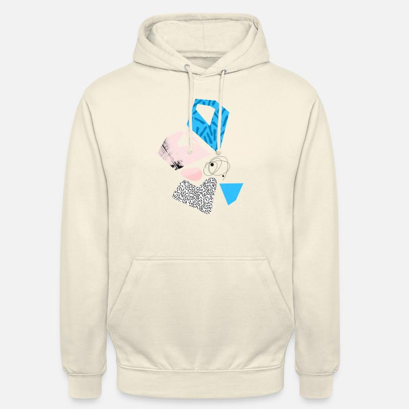 Hippe, formes géométriques & shapes - Sweat-shirt à capuche unisexe - vanille