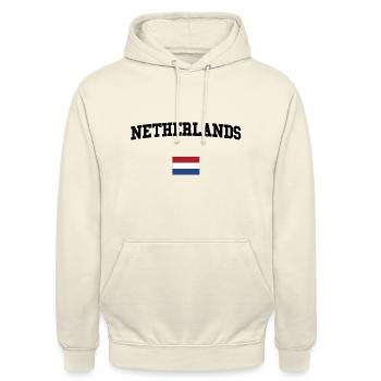 PAYS-BAS - Sweat-shirt à capuche unisexe - vanille - Devant - Alina (178cm) & Michal (187cm)
