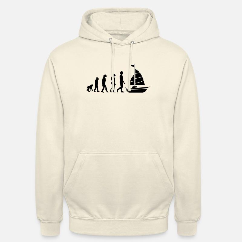 ÉVOLUTION VOILE - Sweat-shirt à capuche unisexe - vanille