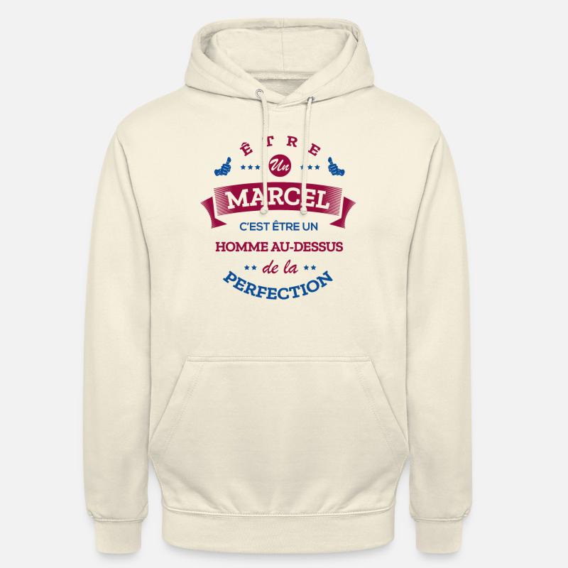 MARCEL PARFAIT - NOM MARCEL - Sweat-shirt à capuche unisexe - vanille