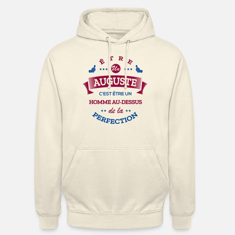 AUGUSTE PARFAIT - NOM AUGUSTE - Sweat-shirt à capuche unisexe - vanille