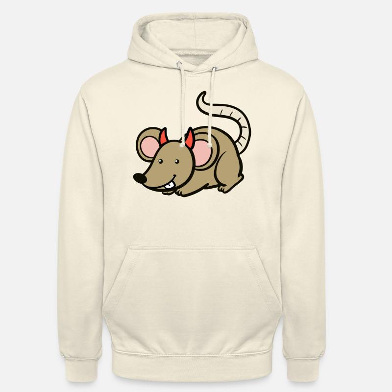 Mouse / Devil's Mouse - Unisex Hoodie - vanilla