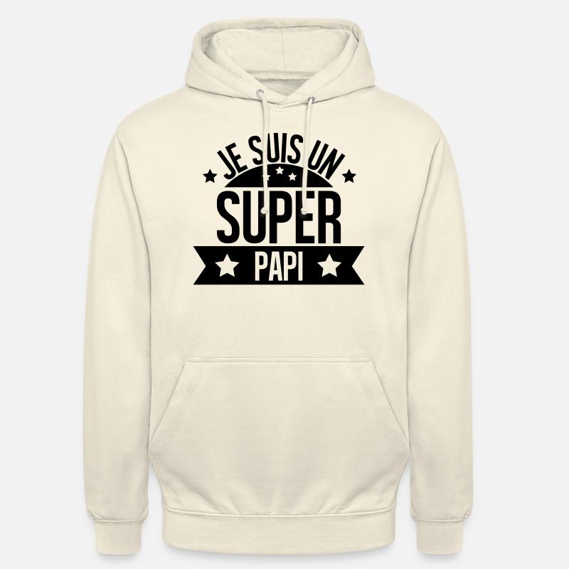 je suis un super papi - Sweat-shirt à capuche unisexe - vanille