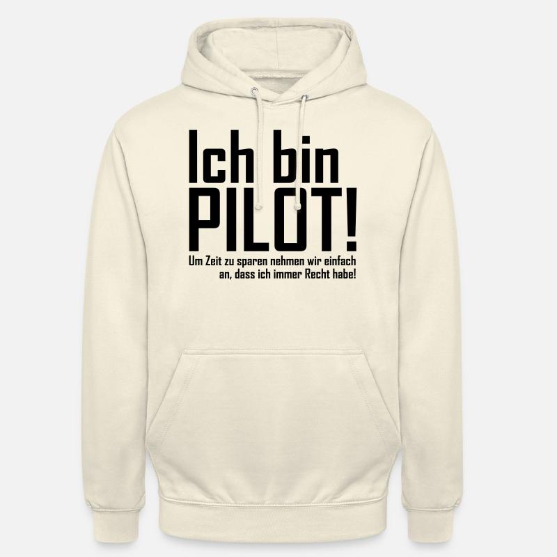 ich bin pilot - Unisex Hoodie - Vanille-Milchshake