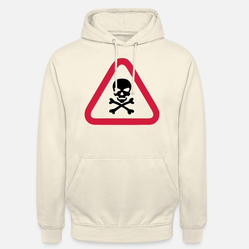 skull danger triangle panel 280) - Unisex Hoodie - vanilla