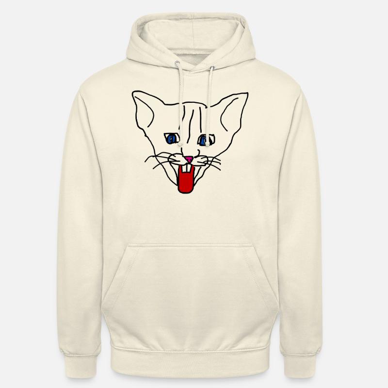 Chat - Sweat-shirt à capuche unisexe - vanille