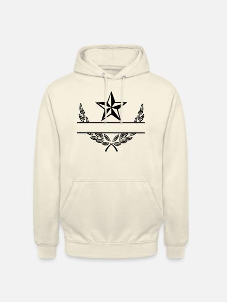 Stern im Lorbeerkranz - Unisex Hoodie - Vanille-Milchshake