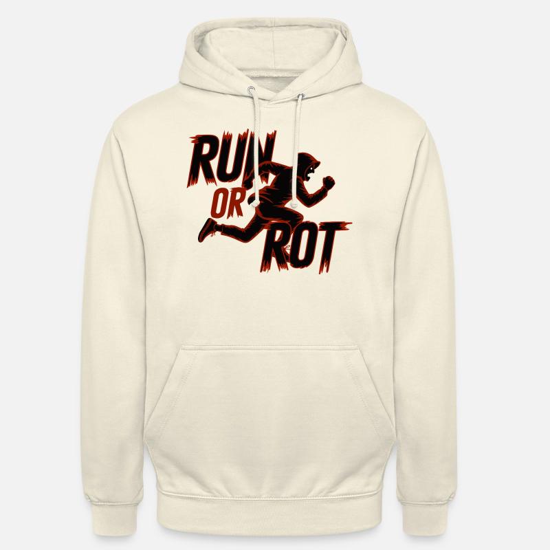 LAUFEN ODER VERROTTEN - Unisex Hoodie - Vanille-Milchshake