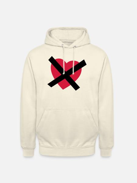 No Love - No Heart - Single - Unisex Hoodie - Vanille-Milchshake
