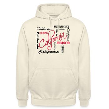 California - Unisex Hoodie - Vanille-Milchshake - Vorne - Alina (178cm) & Michal (187cm)