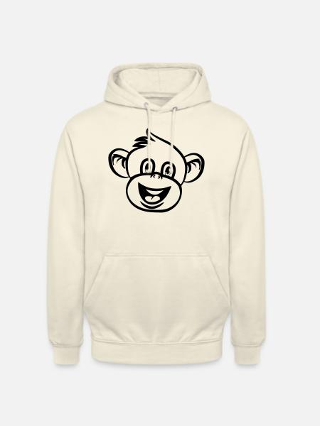 monkey funny love - Unisex Hoodie - vanilla