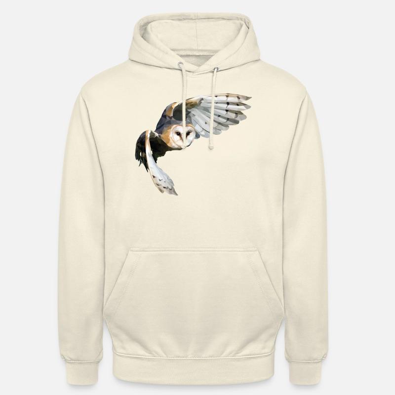 Eule - Schleiereule Polygon - Unisex Hoodie - Vanille-Milchshake