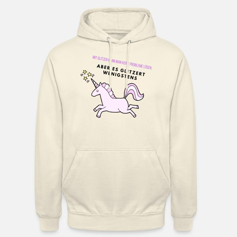 Glitzer Einhorn - Unisex Hoodie - Vanille-Milchshake