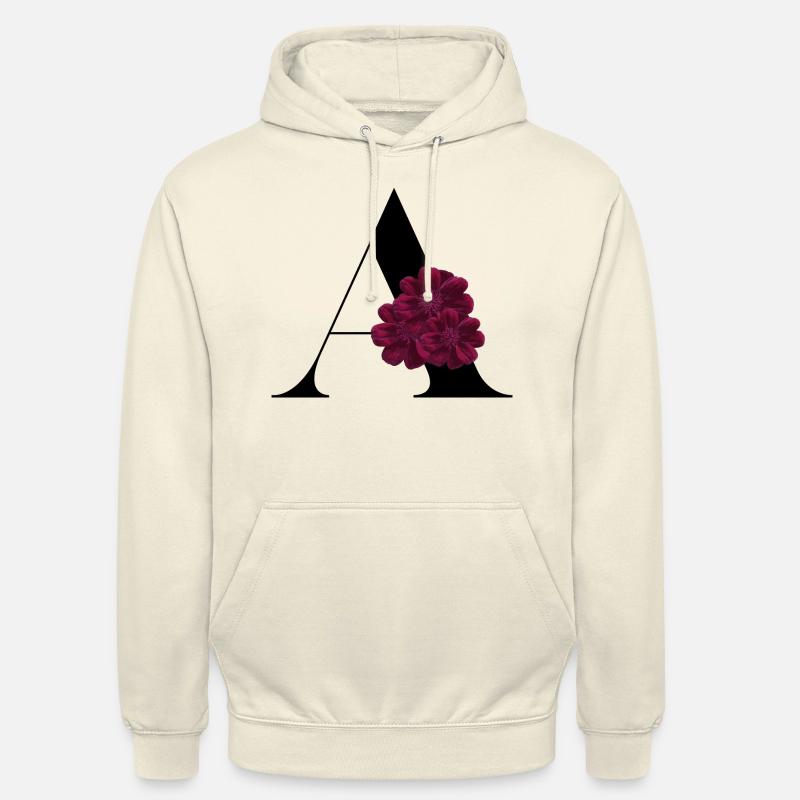 Buchstabe A Blühende - Unisex Hoodie - Vanille-Milchshake