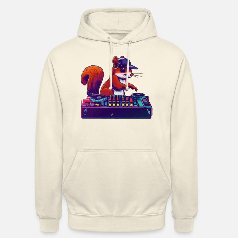 Eichhörnchen DJ Geschenkidee - Unisex Hoodie - Vanille-Milchshake