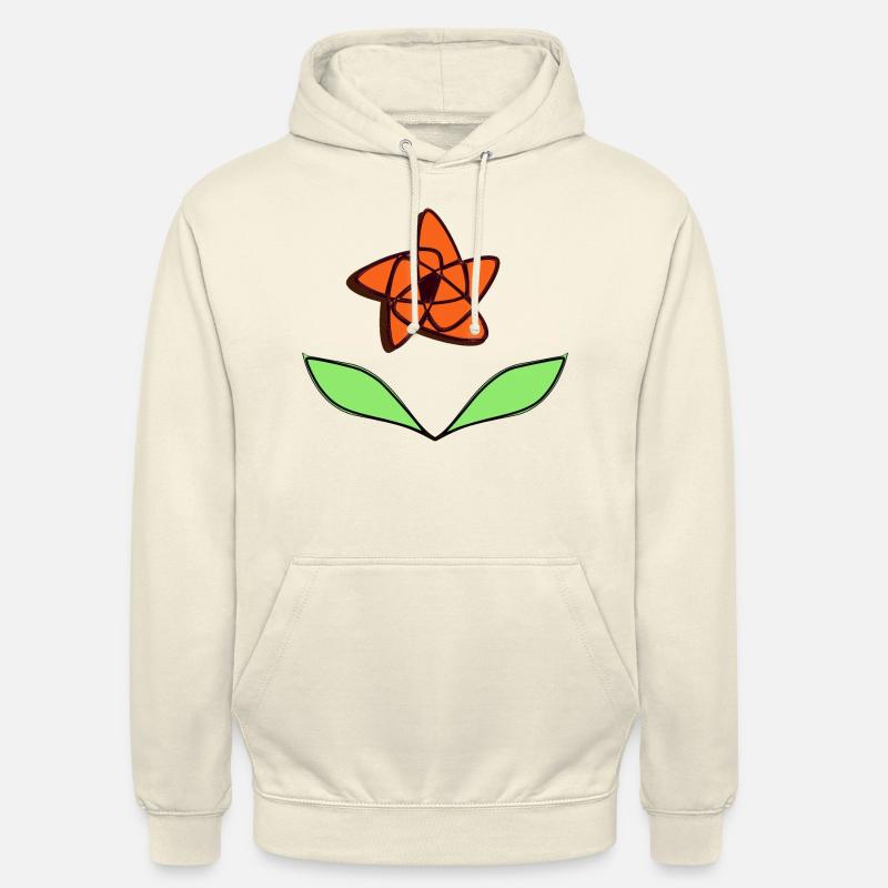 Design numérique de fleur orange - Sweat-shirt à capuche unisexe - vanille