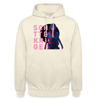 Schattenkrieger - Exklusives T-Shirt Design - Unisex Hoodie - Vanille-Milchshake - Vorne - Alina (178cm) & Michal (187cm)
