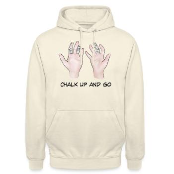 Climbing hands - Unisex Hoodie - vanilla - Front - Alina (178cm) & Michal (187cm)
