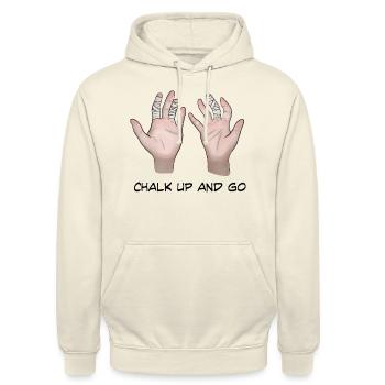 Climbing hands - Unisex Hoodie - vanilla - Front - Alina (178cm) & Michal (187cm)