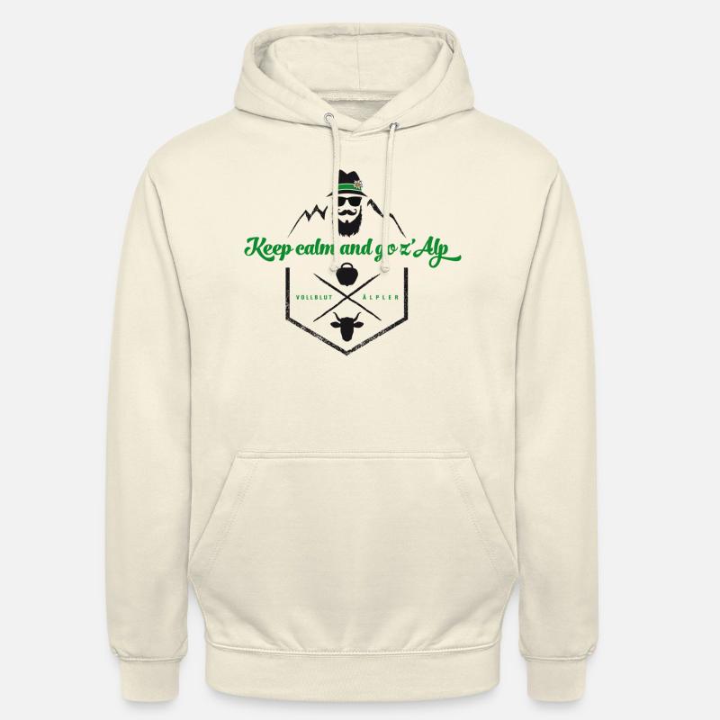 Alpgefühl Orginal - Sweat-shirt à capuche unisexe - vanille