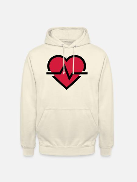 Heartbeat pulse - Unisex Hoodie - vanilla