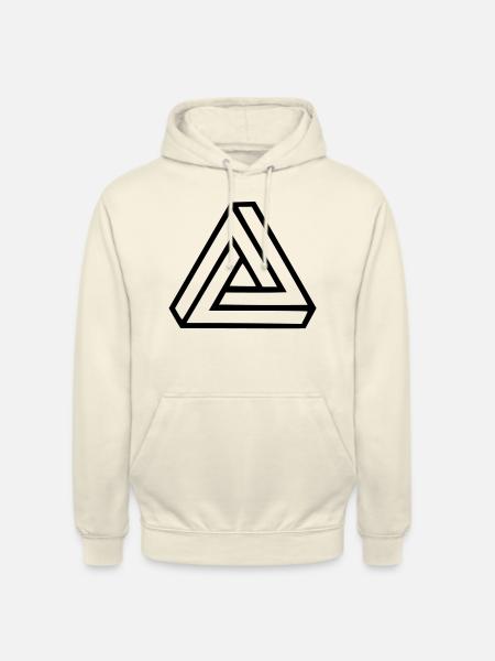 Triangle Visual Illusion - Unisex Hoodie - vanilla