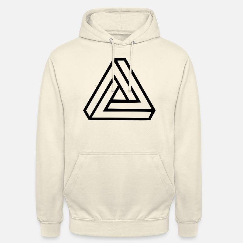 Triangle Illusion - Sweat-shirt à capuche unisexe - vanille