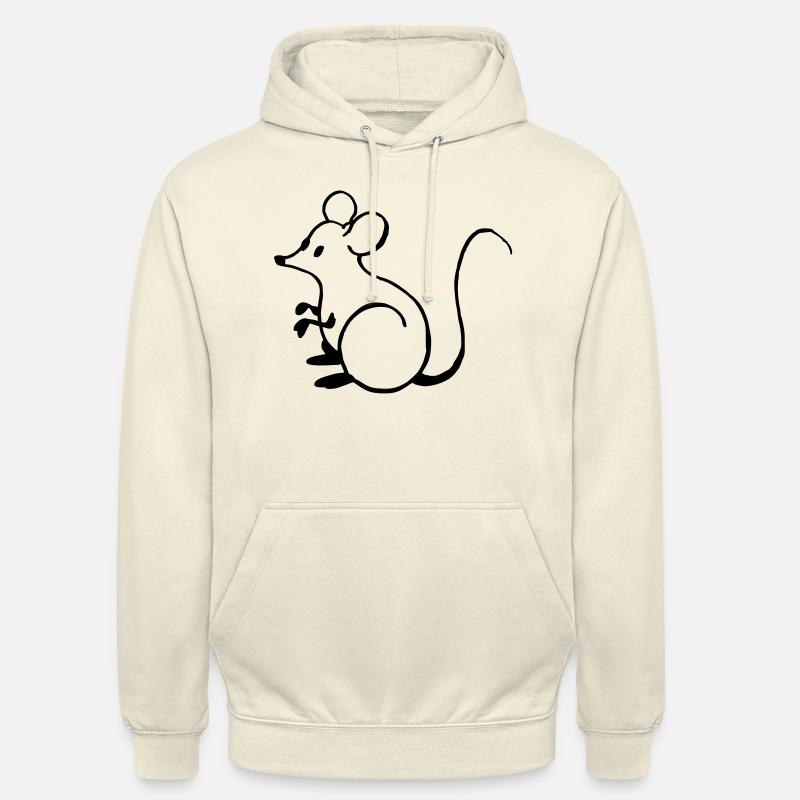 Souris - Sweat-shirt à capuche unisexe - vanille