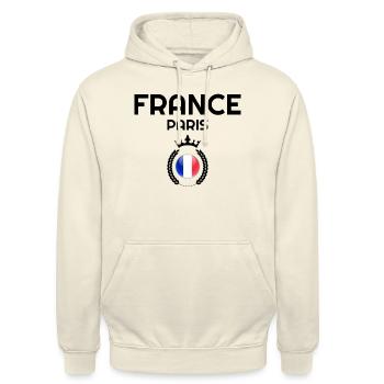 Frankreich, Frankreich Land, Frankreich Flagge, Frankreich Hoodie - Unisex Hoodie - Vanille-Milchshake - Vorne - Alina (178cm) & Michal (187cm)