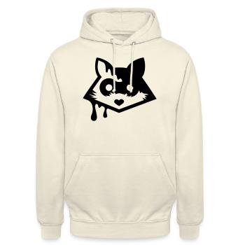 Muddy Bike Racoon - Mud Bear / Raccoon - Unisex Hoodie - vanilla - Front - Alina (178cm) & Michal (187cm)