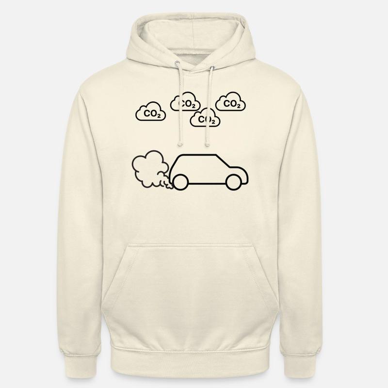 Conception des émissions de CO2 - Sweat-shirt à capuche unisexe - vanille