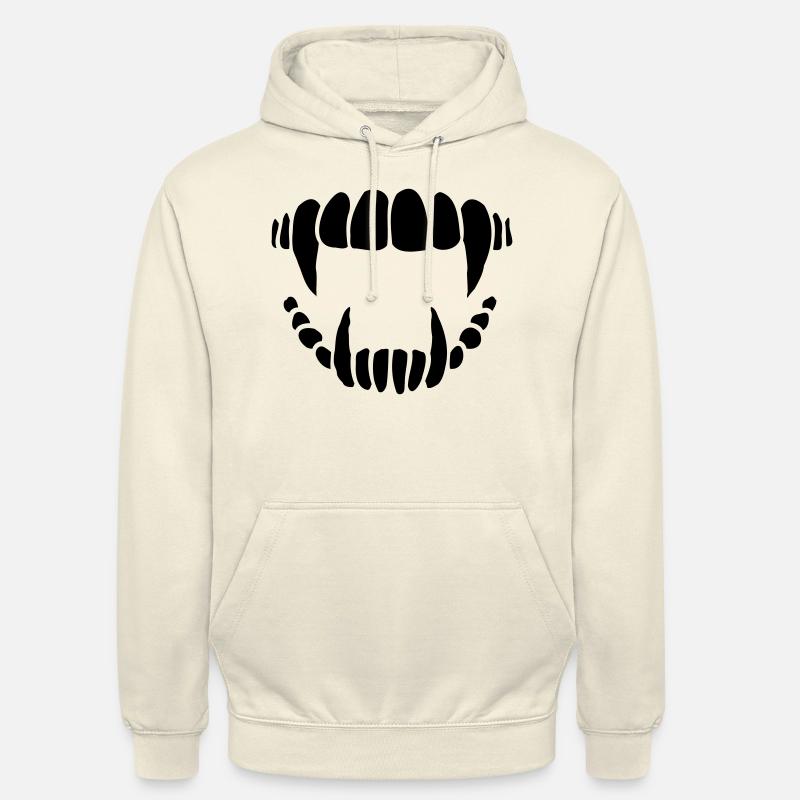 Conception de dents de vampire - Sweat-shirt à capuche unisexe - vanille