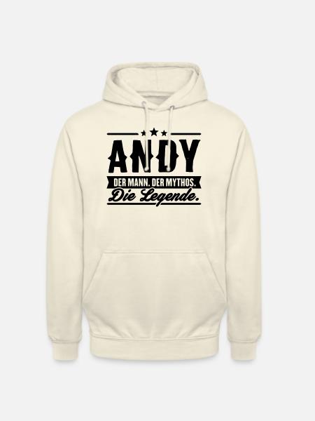 Man Myth Legend Andy - Unisex Hoodie - vanilla