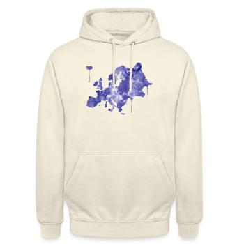 Europe - Sweat-shirt à capuche unisexe - vanille - Devant - Alina (178cm) & Michal (187cm)