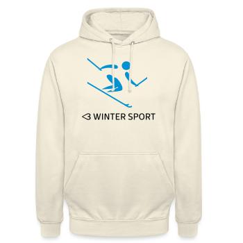 Winter Sport - Unisex Hoodie - Vanille-Milchshake - Vorne - Alina (178cm) & Michal (187cm)