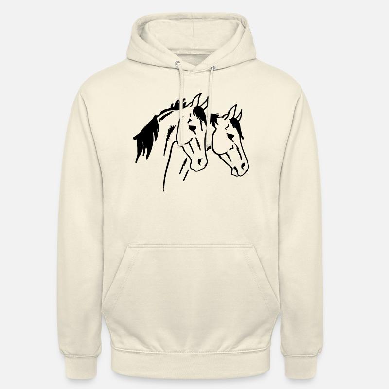 Zwei Pferde - Unisex Hoodie - Vanille-Milchshake