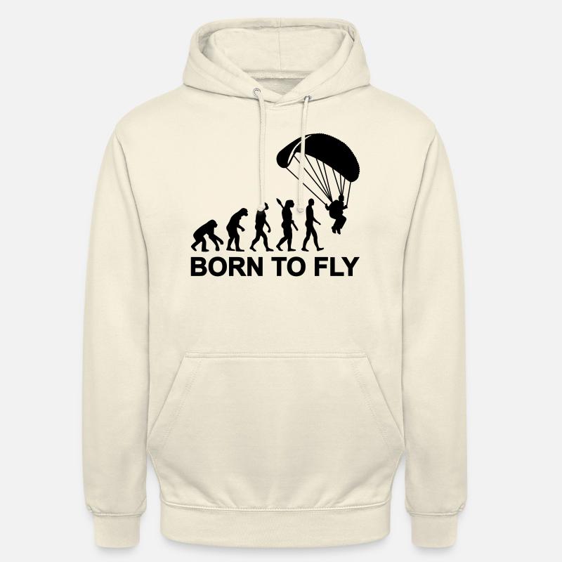 Evolution Parachute jumping - Unisex Hoodie - vanilla