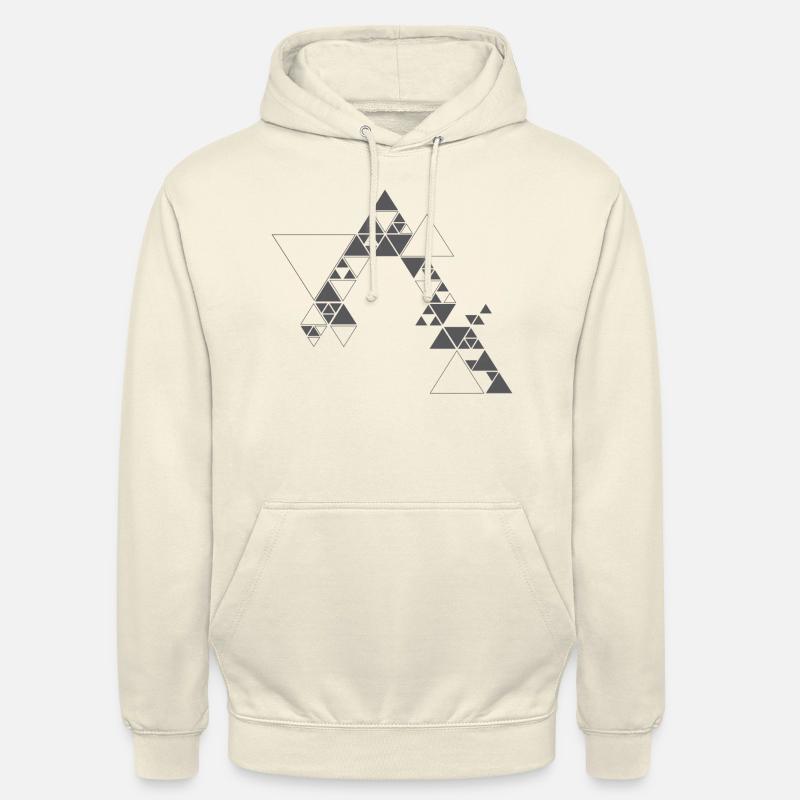 Triangular design - Sweat-shirt à capuche unisexe - vanille