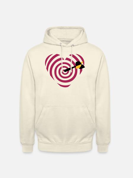 Herzziel Darts - Unisex Hoodie - Vanille-Milchshake