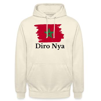Diro Nya - Sweat-shirt à capuche unisexe - vanille - Devant - Alina (178cm) & Michal (187cm)