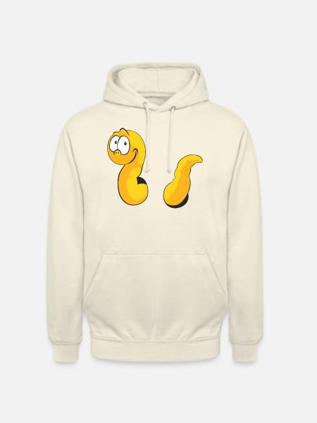 Regenwurm Würmchen Wurm lachend - Unisex Hoodie - Vanille-Milchshake