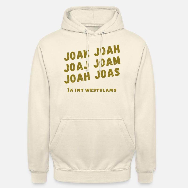 Ja in het West-Vlaams dialect - Sweat-shirt à capuche unisexe - vanille